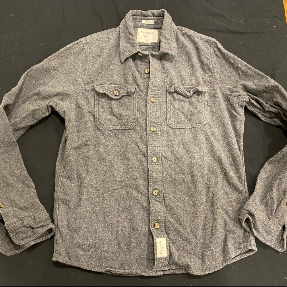 Men’s Abercrombie & Fitch Grey Flannel Shirt
